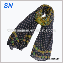 Alibaba Website Custom Printed Lady Voile Scarf Factory China